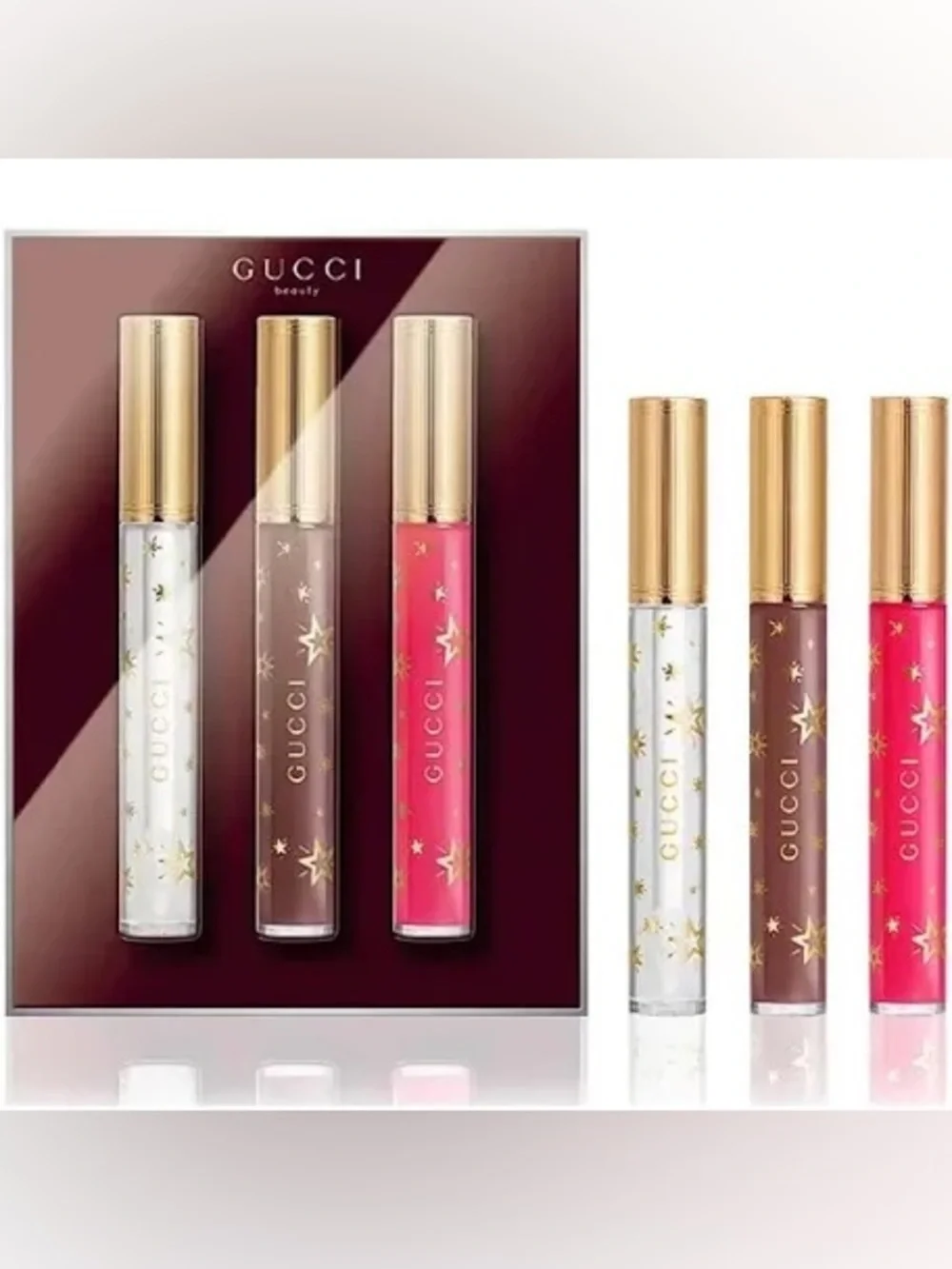 GUCCI Beauty Limited Edition Lip Gloss Trio Set 🎀